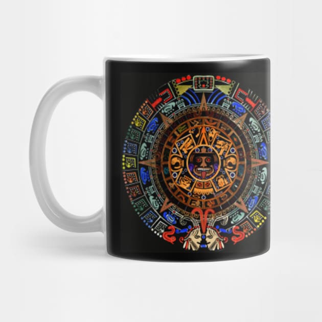 Colorful Mayan calendar by junochaos